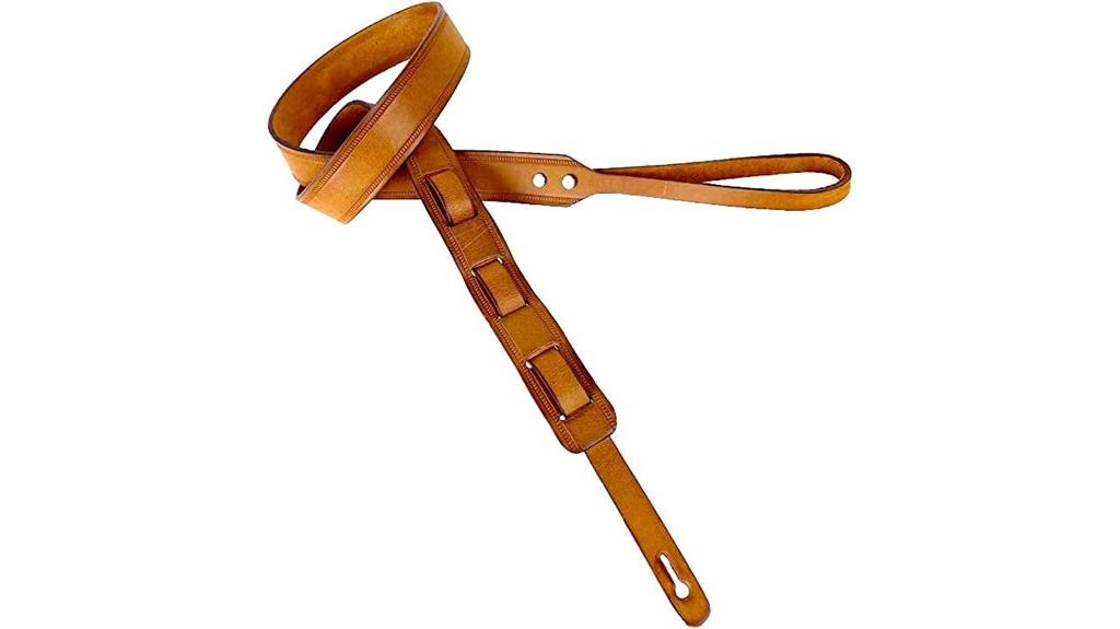 premium leather mandolin strap