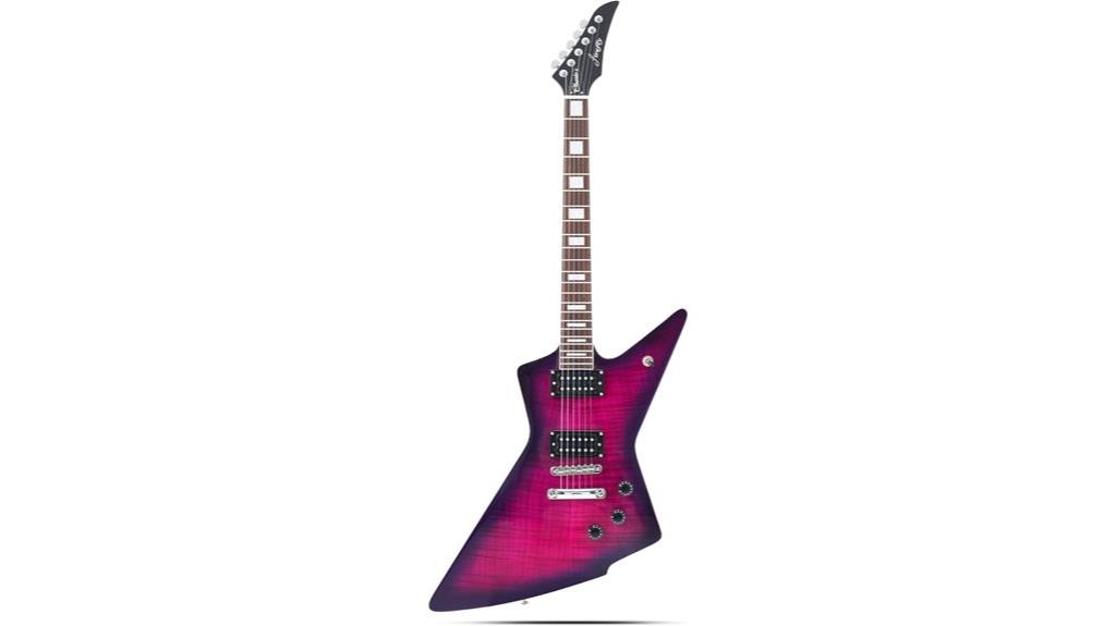 purple electric guitar model