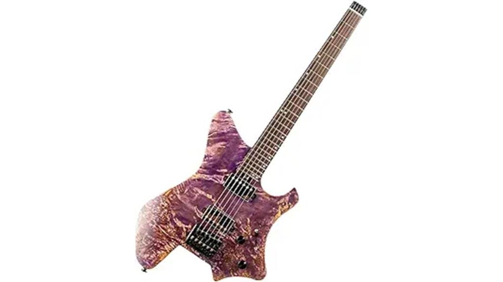 purple travel electric guitar