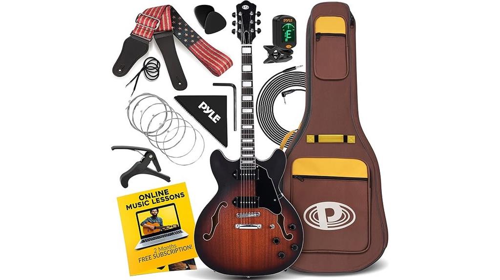 pyle electric guitar package