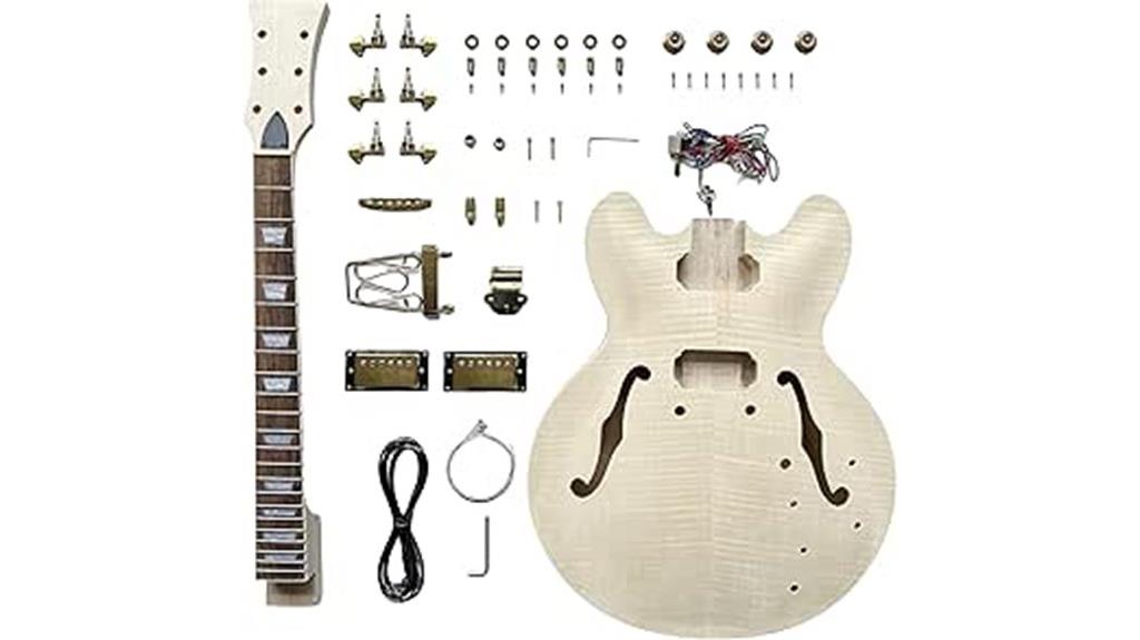 semi hollow electric guitar kit