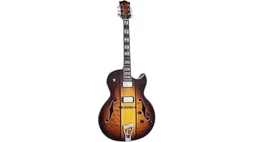 semi hollow electric guitar natural