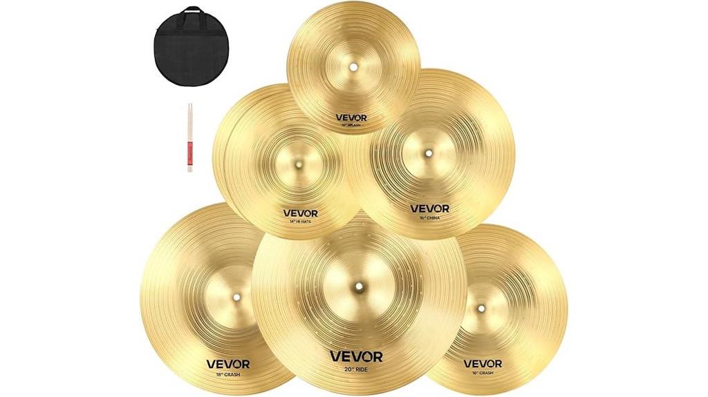 seven piece drum cymbal set