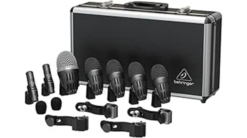 seven piece drum microphone set