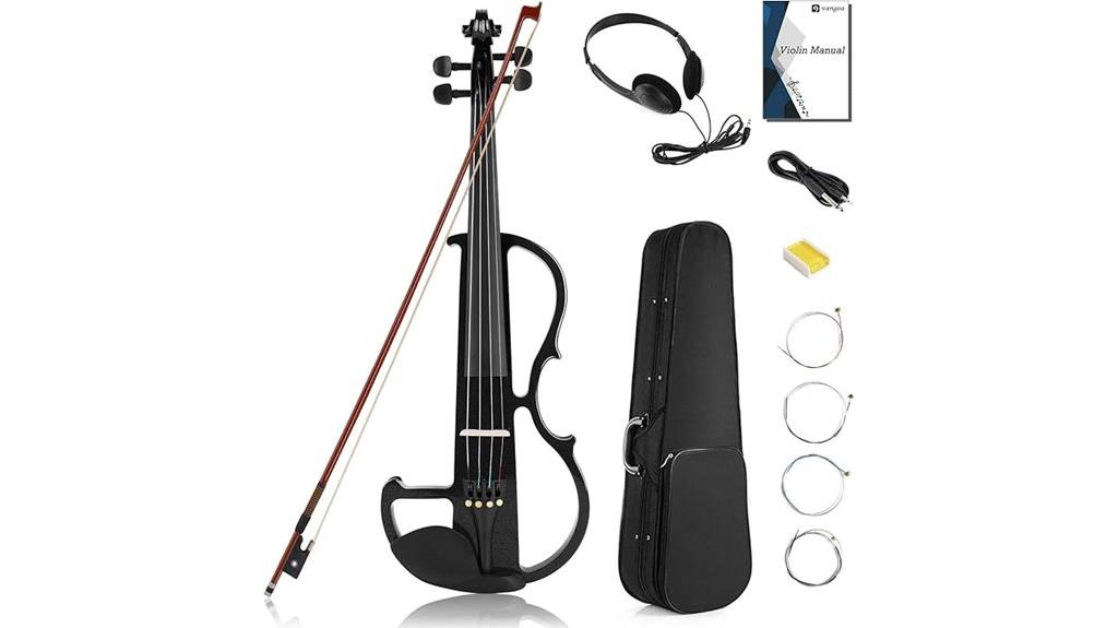silent black electric violin