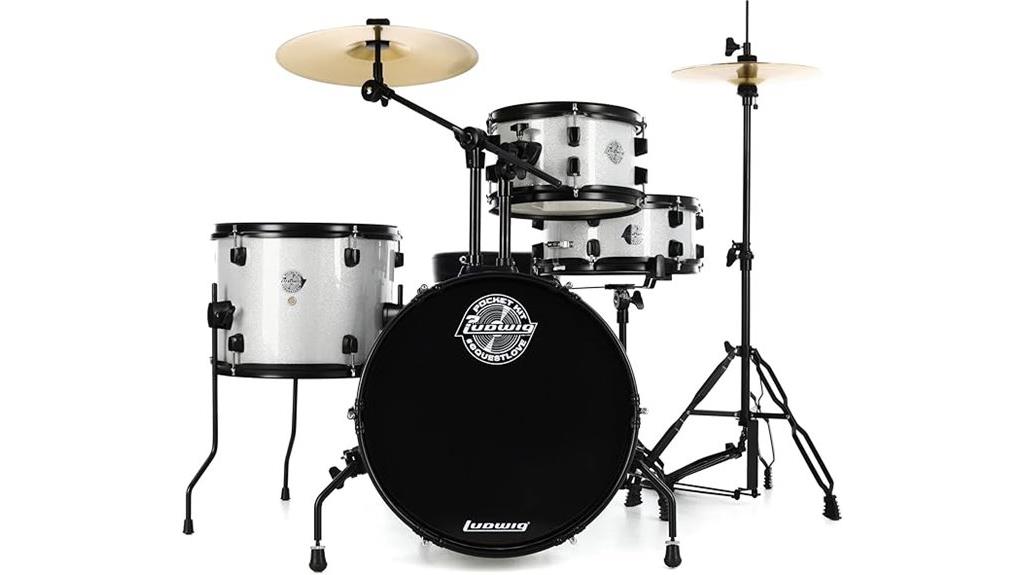 silver sparkle drum set
