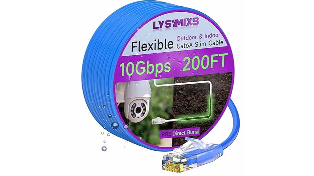 slim 200ft cat6a cable