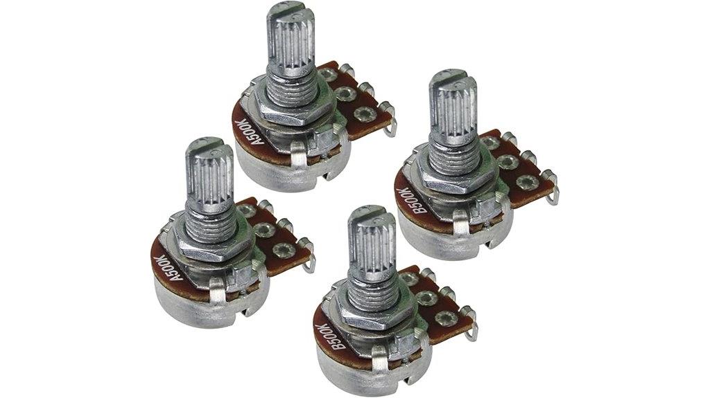 small guitar potentiometers set