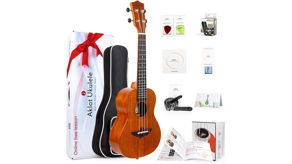 solid mahogany concert ukulele