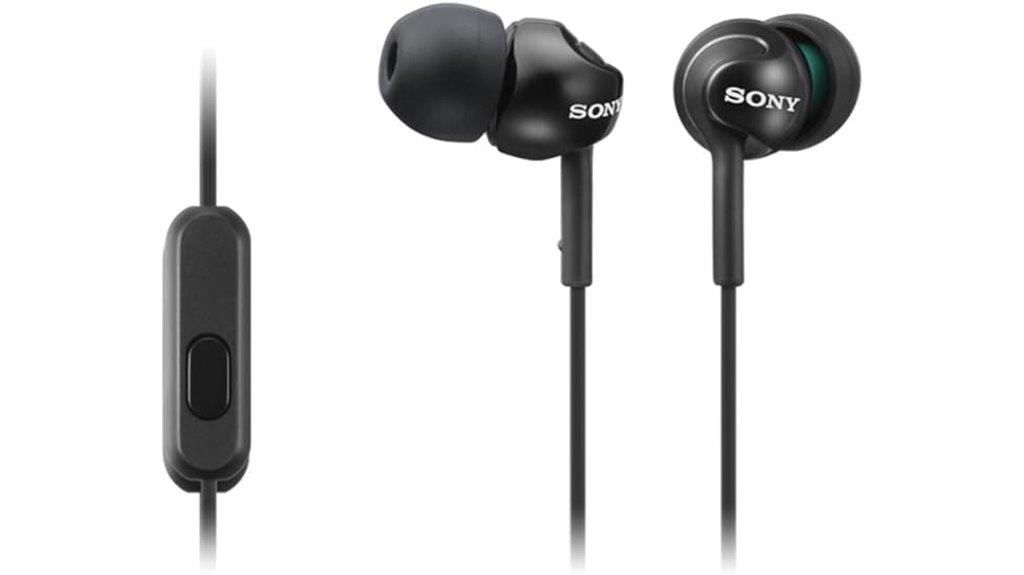 sony wired earphones with mic