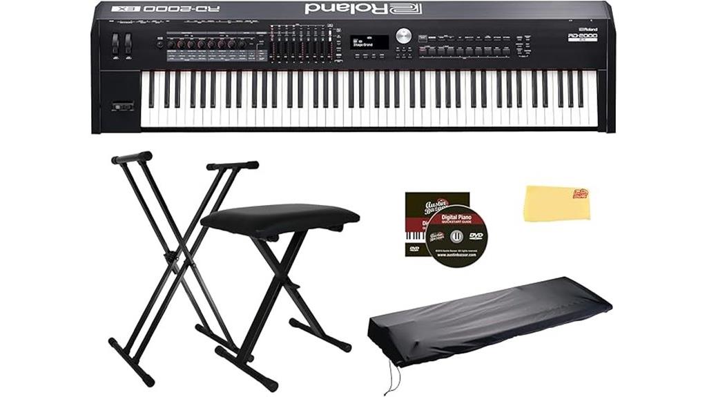 stage piano with bundle