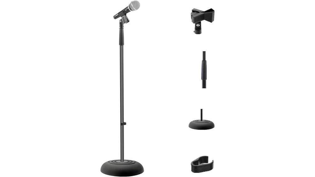 sturdy adjustable microphone stand