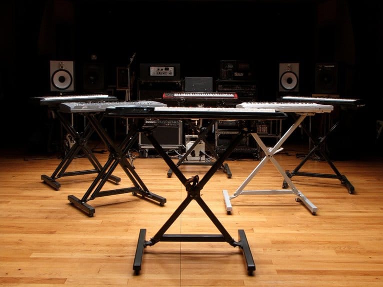 top dual level keyboard stands