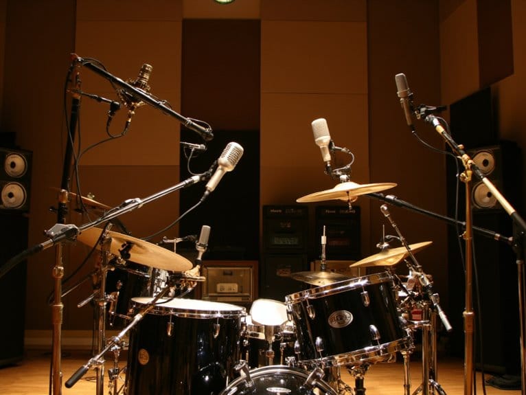 top floor tom microphones