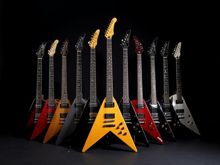 top flying v guitars