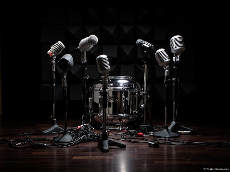 top snare drum microphones