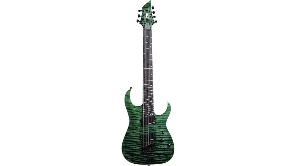 trans green electric guitar