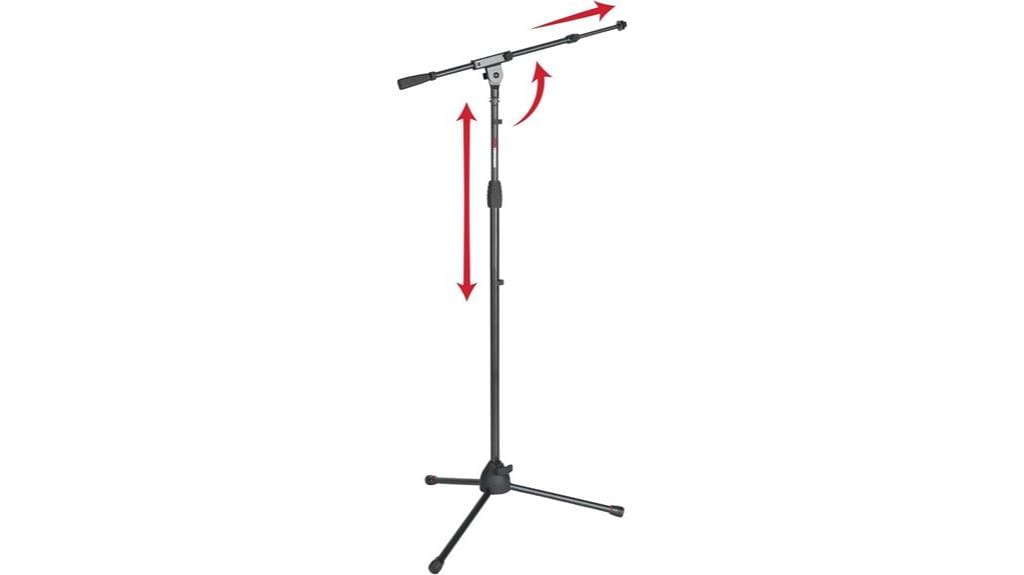 tripod microphone stand with boom