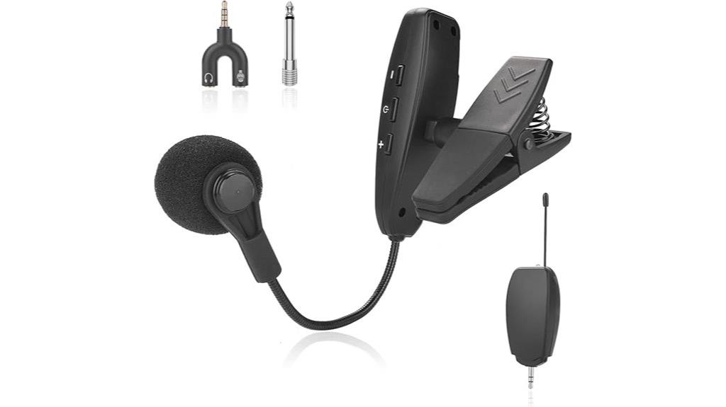 uhf clip instrument microphone