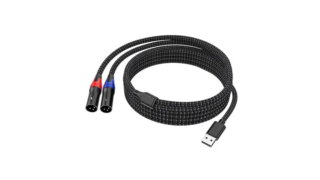 usb a dual xlr cable