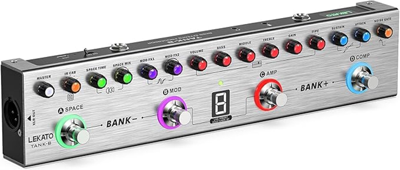 versatile bass effects pedal