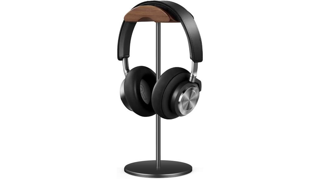 walnut aluminum headphone holder