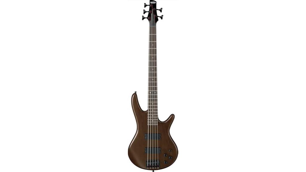 walnut flat electric bass