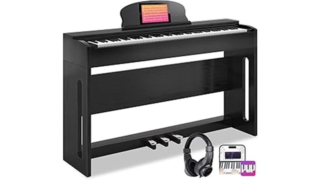 weighted hammer action piano
