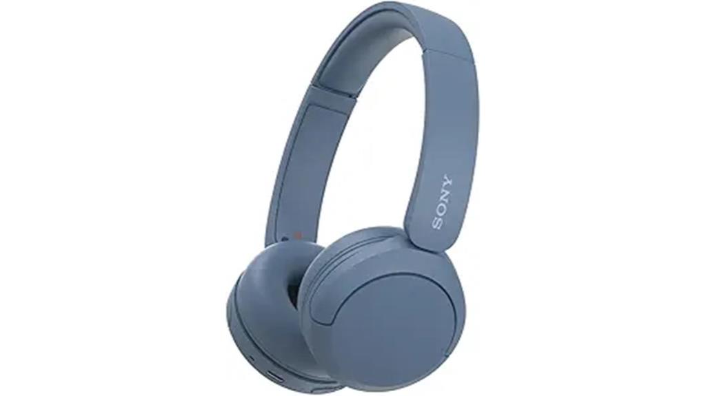 wireless blue on ear headphones