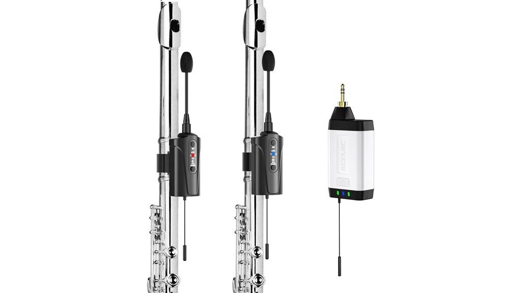 wireless flute microphone system