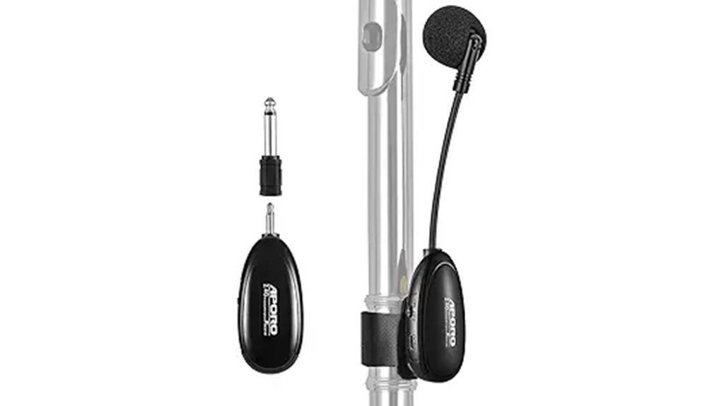 wireless flute microphone system