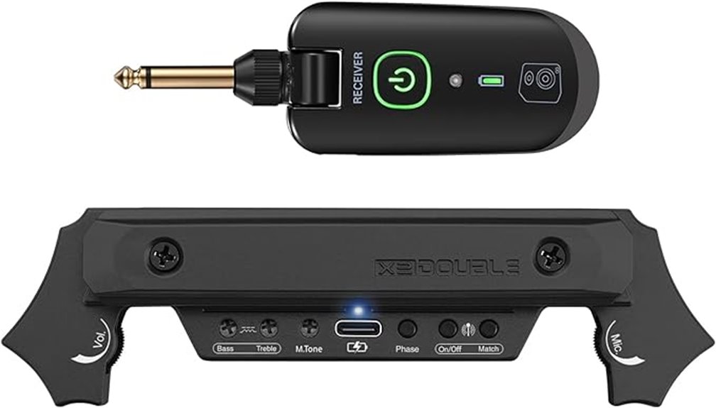 wireless guitar pickup control