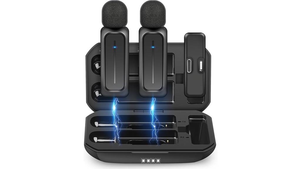 wireless lavalier microphones with case
