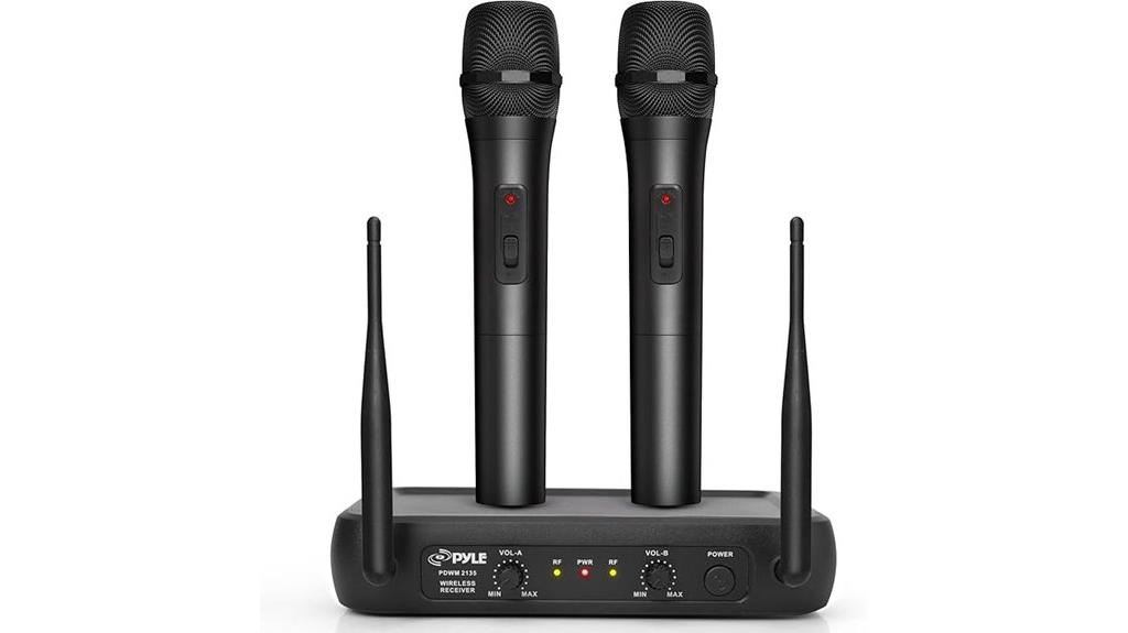 wireless microphone system dual channel