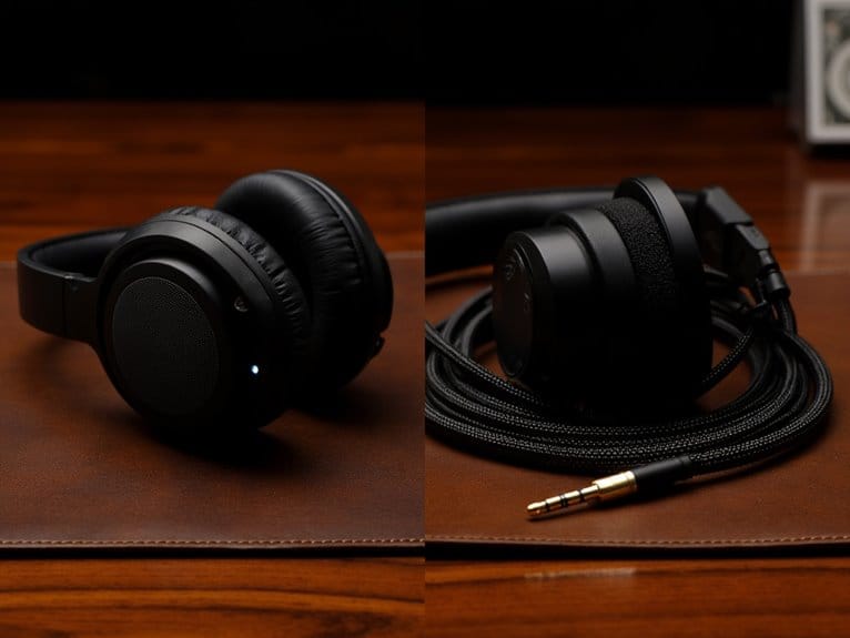 wireless or wired headphones