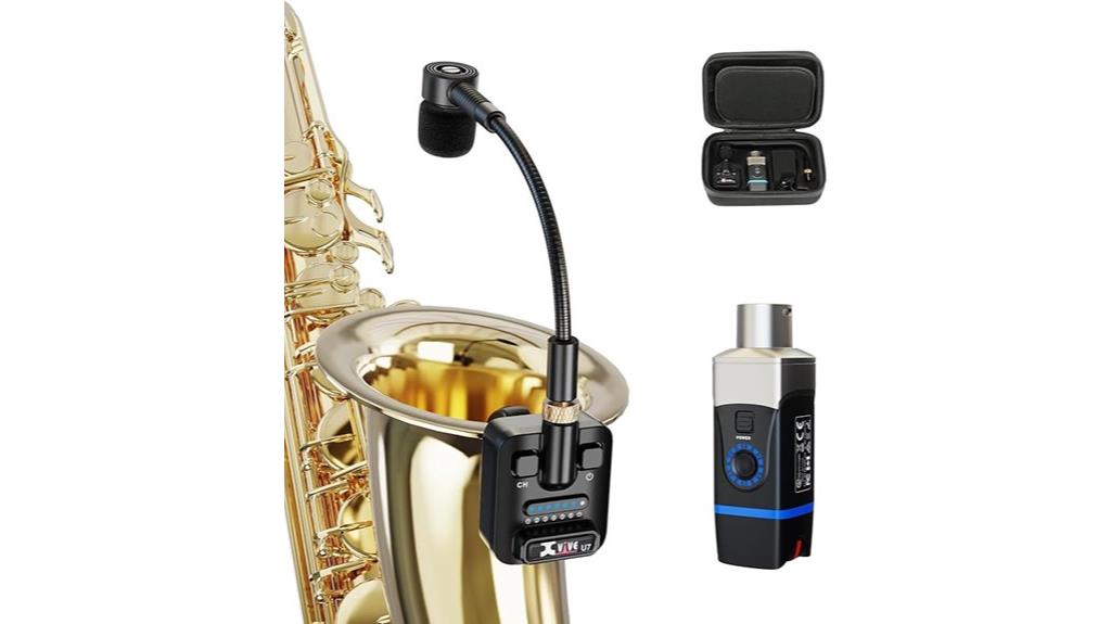wireless saxophone microphone system