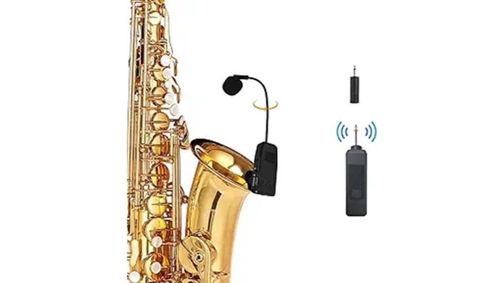 wireless saxophone microphone system