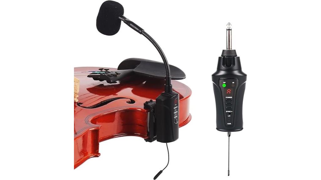 wireless uhf violin microphone