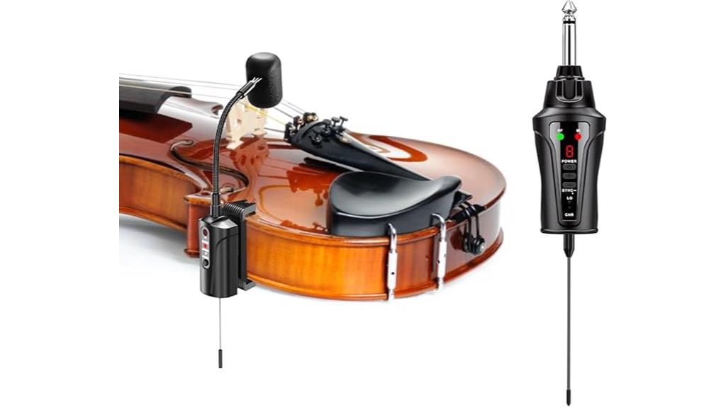 wireless violin microphone system