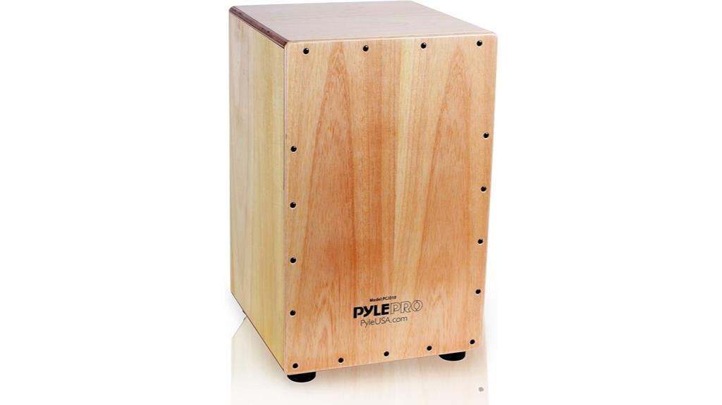 wooden percussion cajon instrument