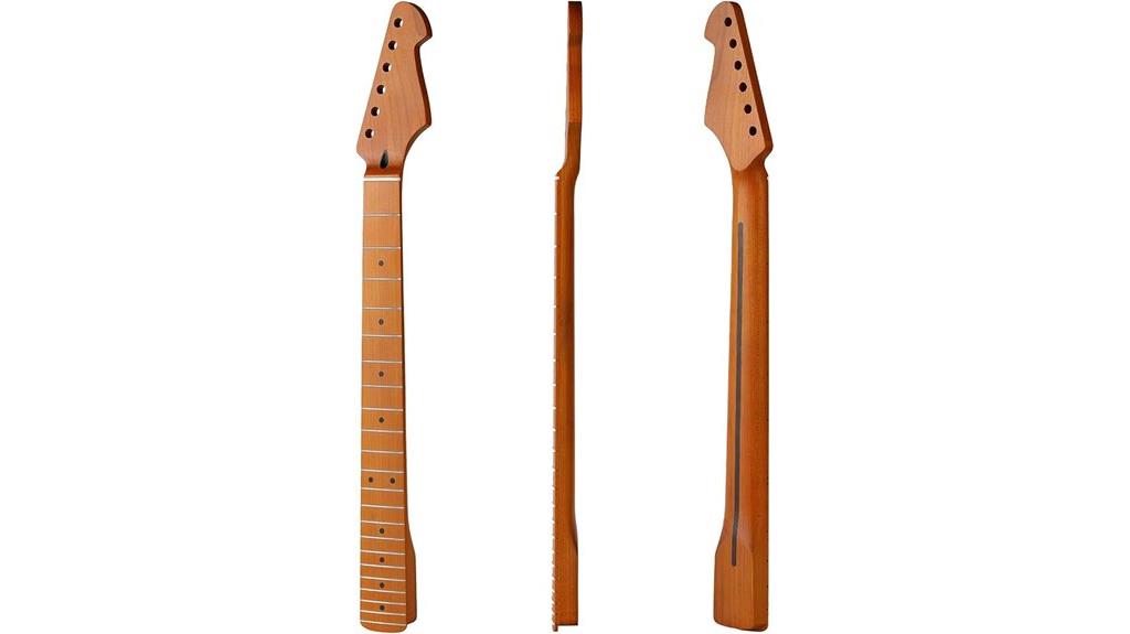 yellow matte guitar neck