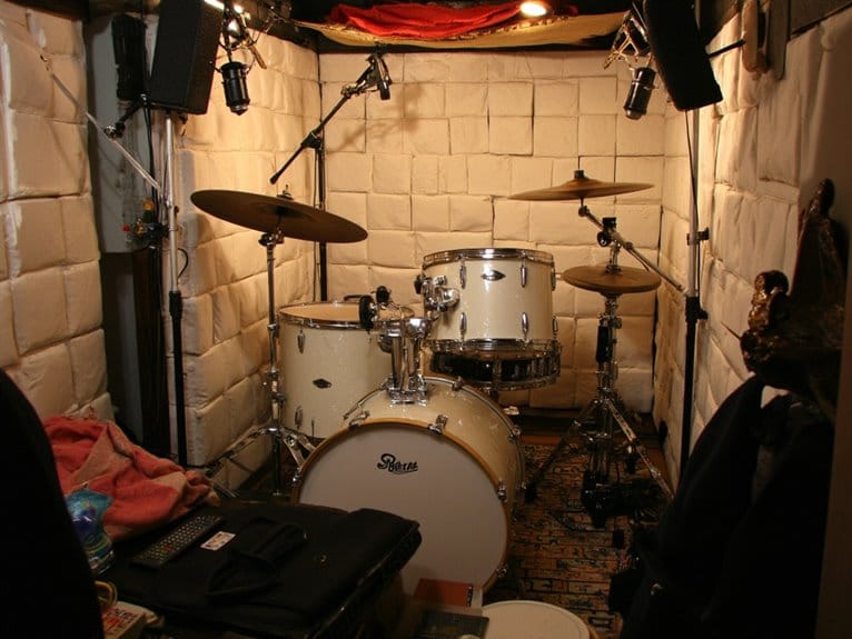 recording drums in confined spaces